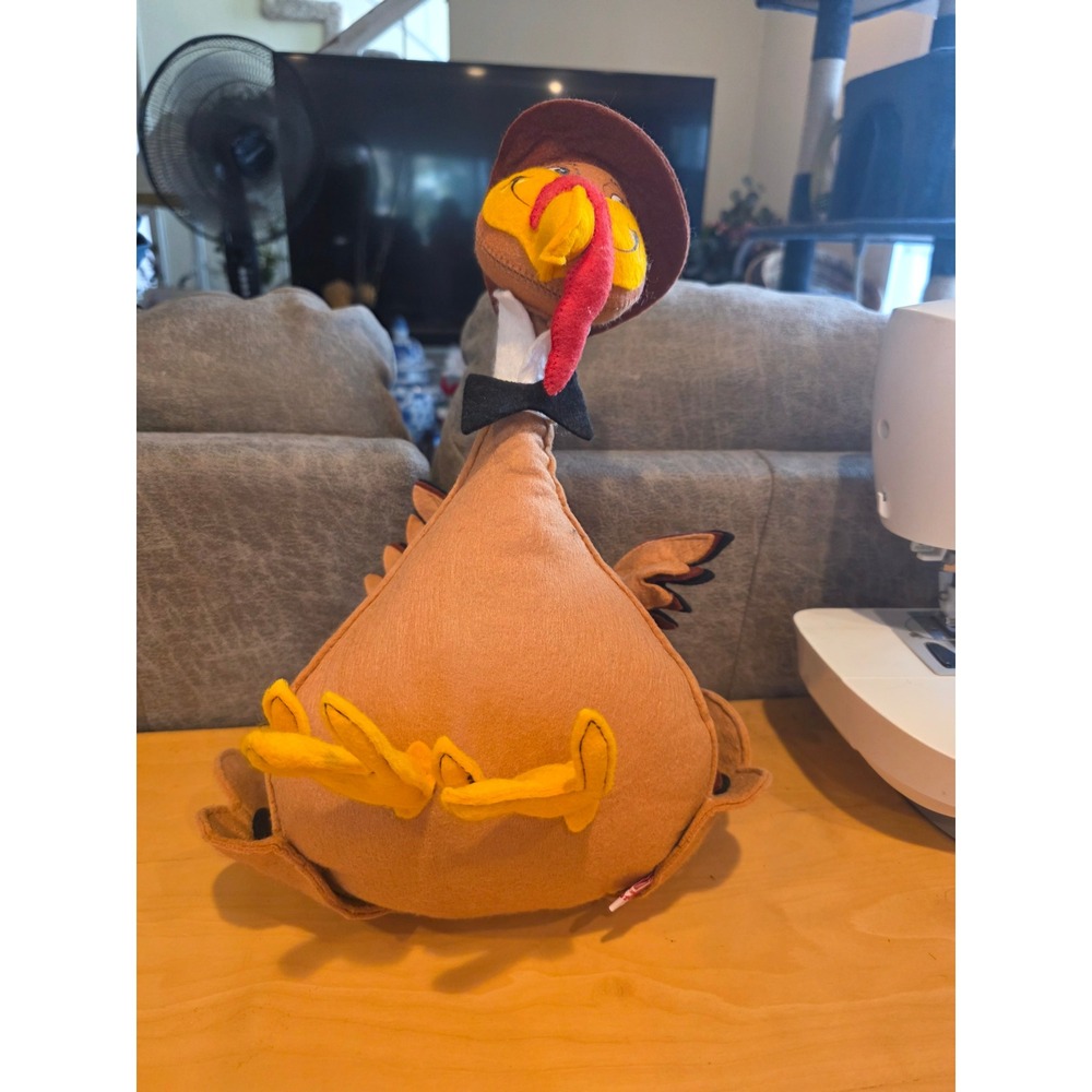 Vintage 1991 Annalee Mobilitee Turkey Doll 14in Thanksgiving Decor Made in USA